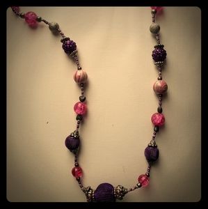 Pink and purple necklace